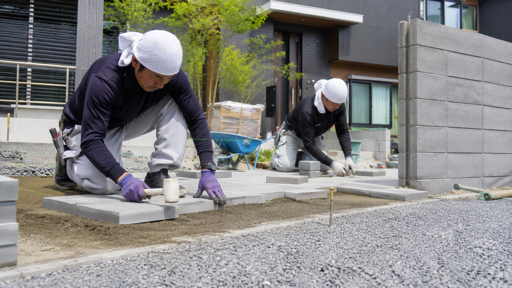 岡山市で施工した外構工事